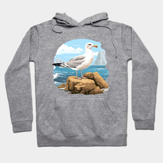 Cute Seagull Hoodie by zooleisurelife